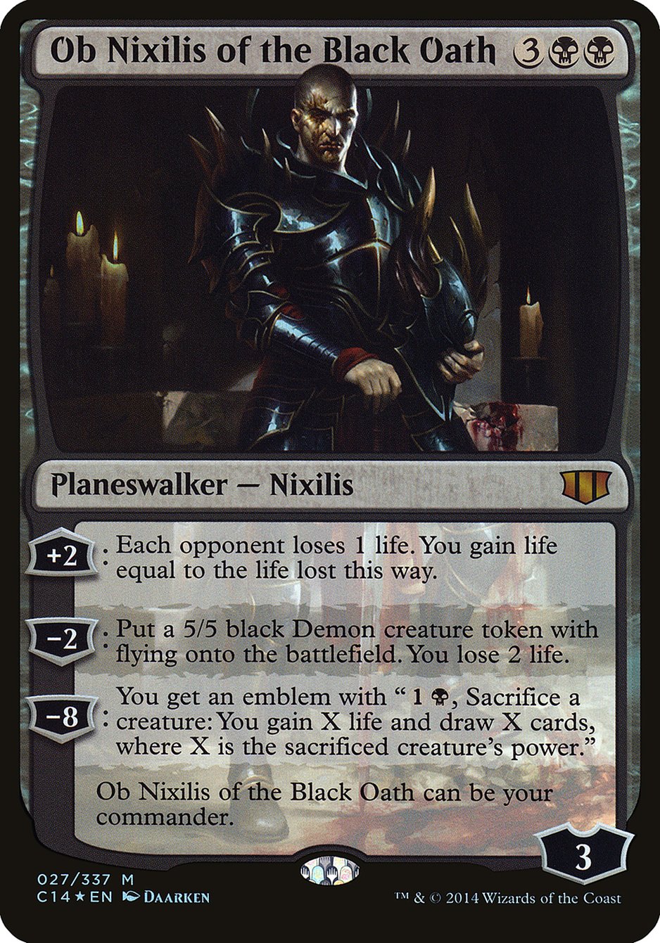 Ob Nixilis of the Black Oath (Commander 2014 Oversized #27)
