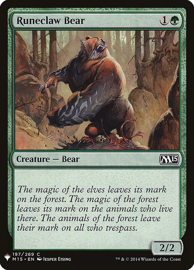 Runeclaw Bear (The List #M15-197)