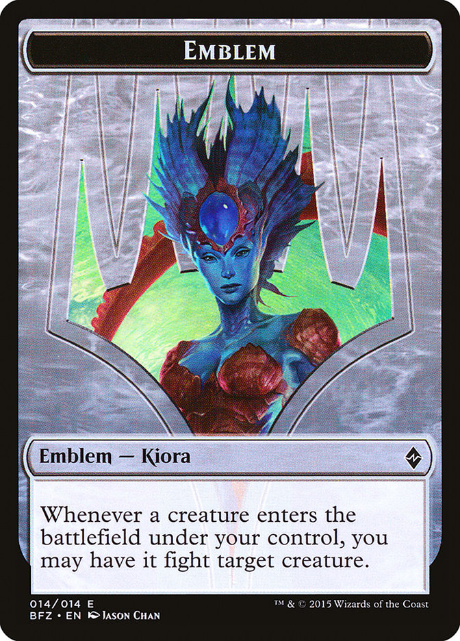 Kiora, Master of the Depths Emblem (Battle for Zendikar Tokens #14)