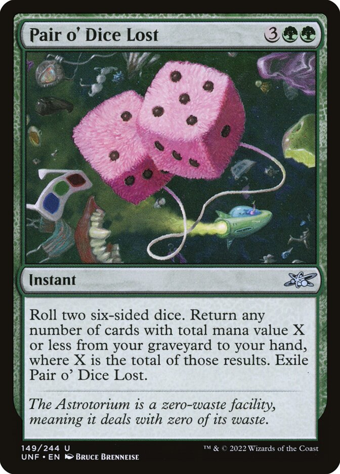 Pair o' Dice Lost · Unfinity (UNF) #435 · Scryfall Magic The Gathering  Search