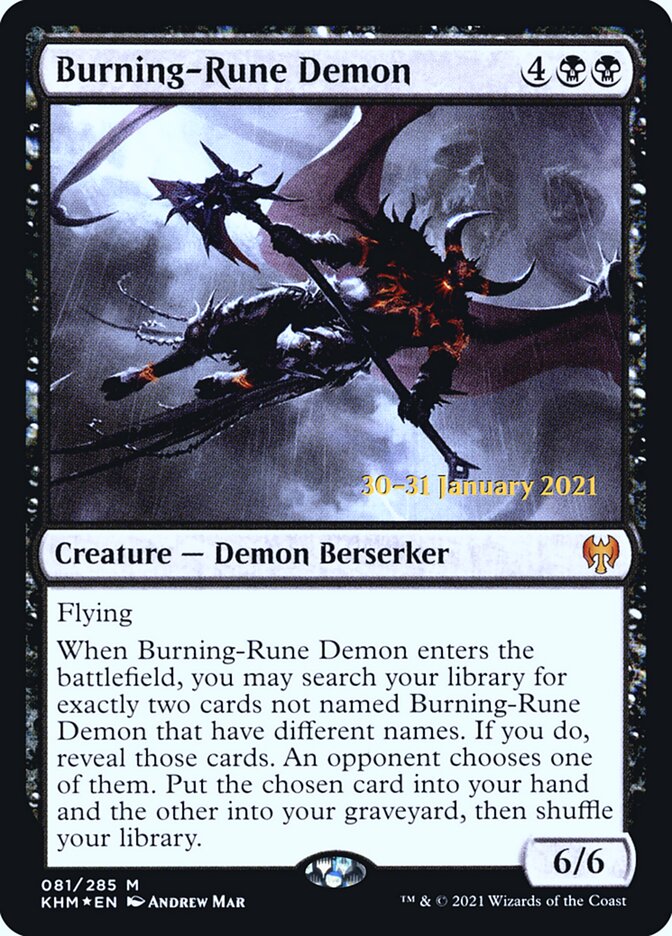 Burning-Rune Demon (Kaldheim Promos #81s)