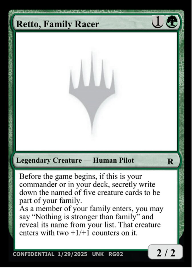 Retto, Family Racer MTG card