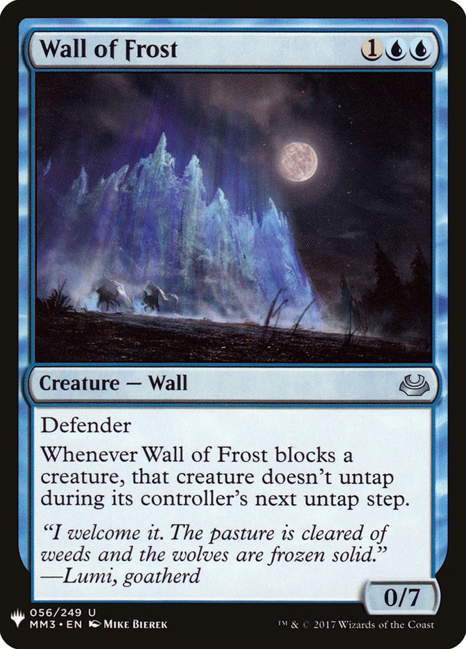 Wall of Frost (The List #MM3-56)