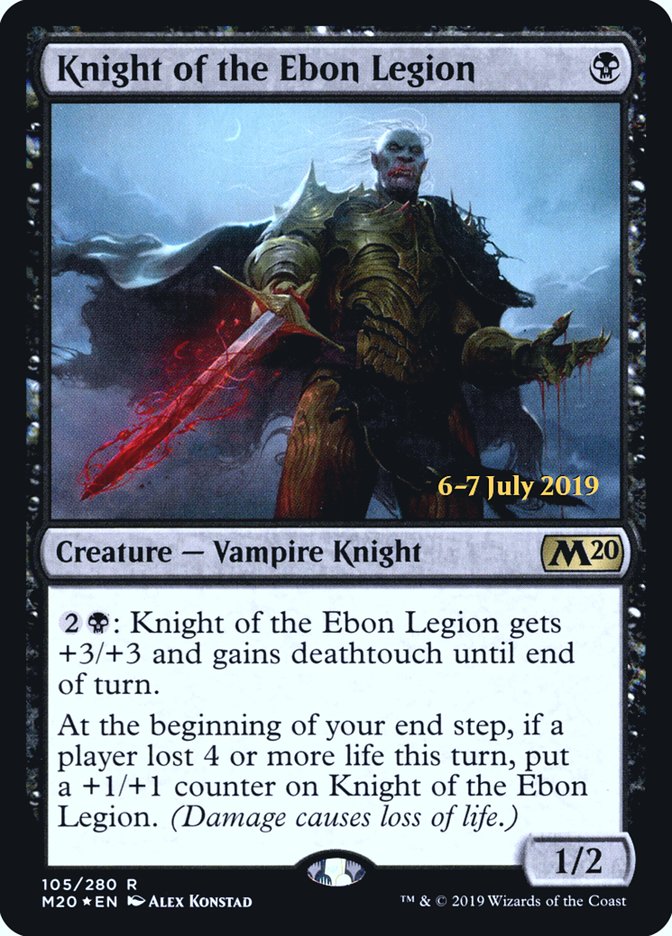 Knight of the Ebon Legion (Core Set 2020 Promos #105s)