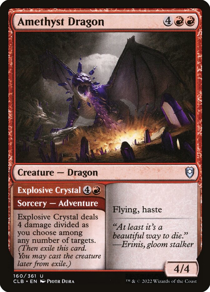 Amethyst Dragon // Explosive Crystal (Commander Legends: Battle for Baldur's Gate #160)