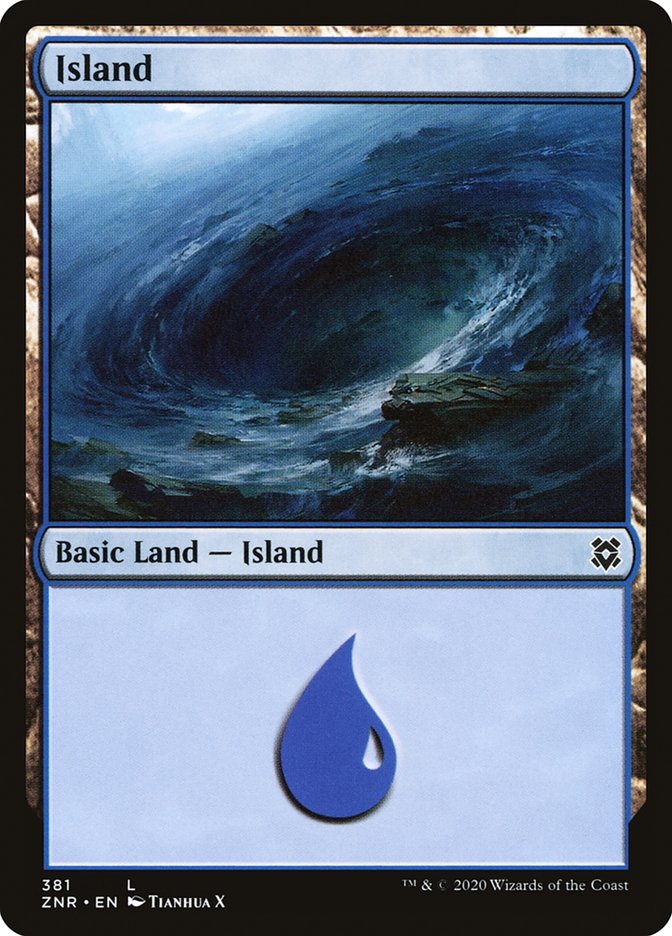 Island · Zendikar Rising (ZNR) #381 · Scryfall Magic The Gathering 
