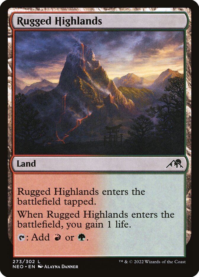 Rugged Highlands (Kamigawa: Neon Dynasty #273)