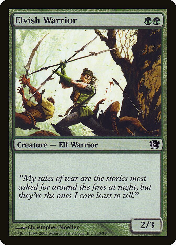 Elvish Warrior (Ninth Edition #240★)