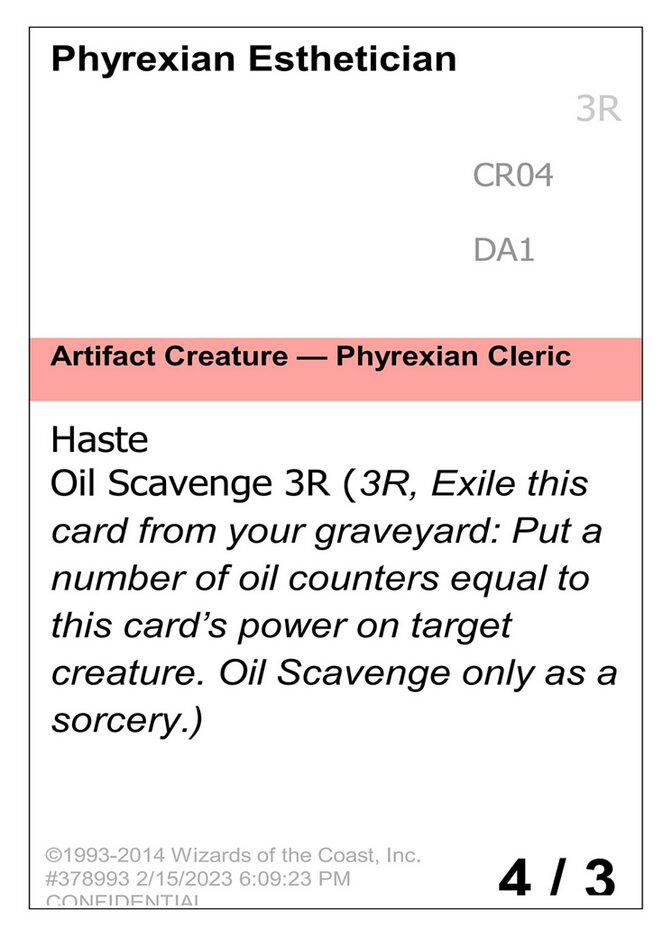 Phyrexian Esthetician (Unknown Event #CR04c)