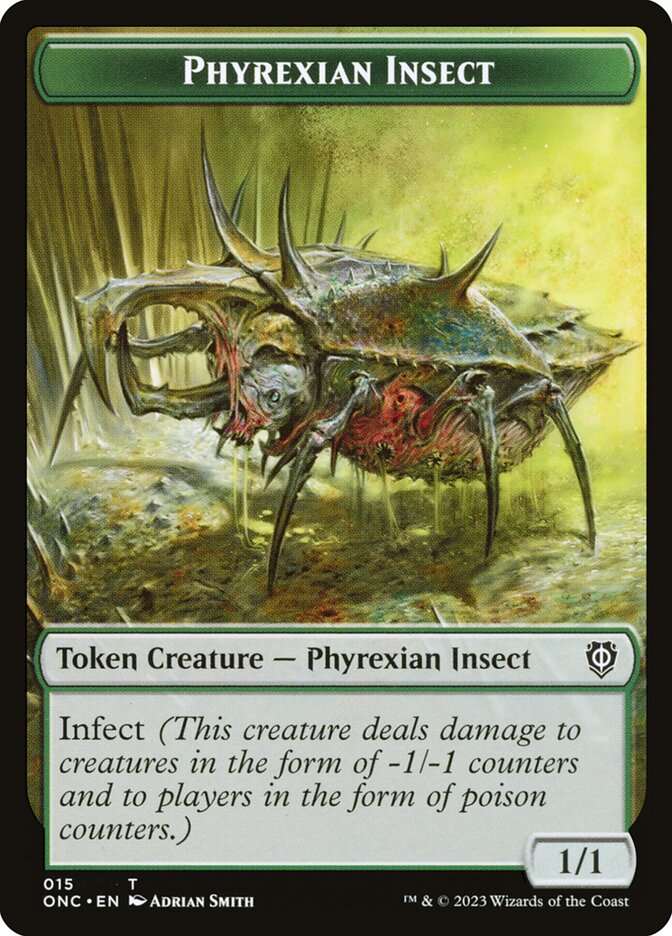 Phyrexian Insect (Phyrexia: All Will Be One Commander Tokens #15)