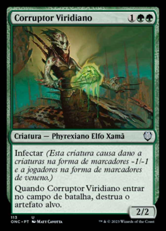Viridian Corrupter (Phyrexia: All Will Be One Commander #113)