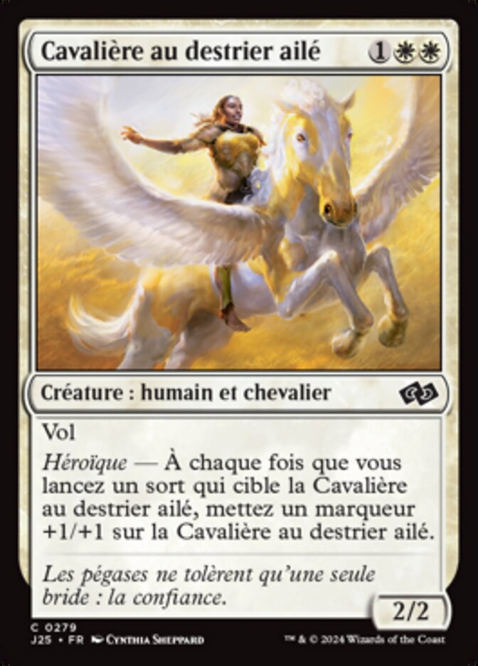 Cavalière au destrier ailé