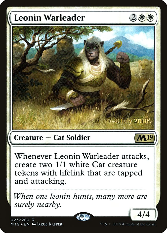 Leonin Warleader (Core Set 2019 Promos #23s)