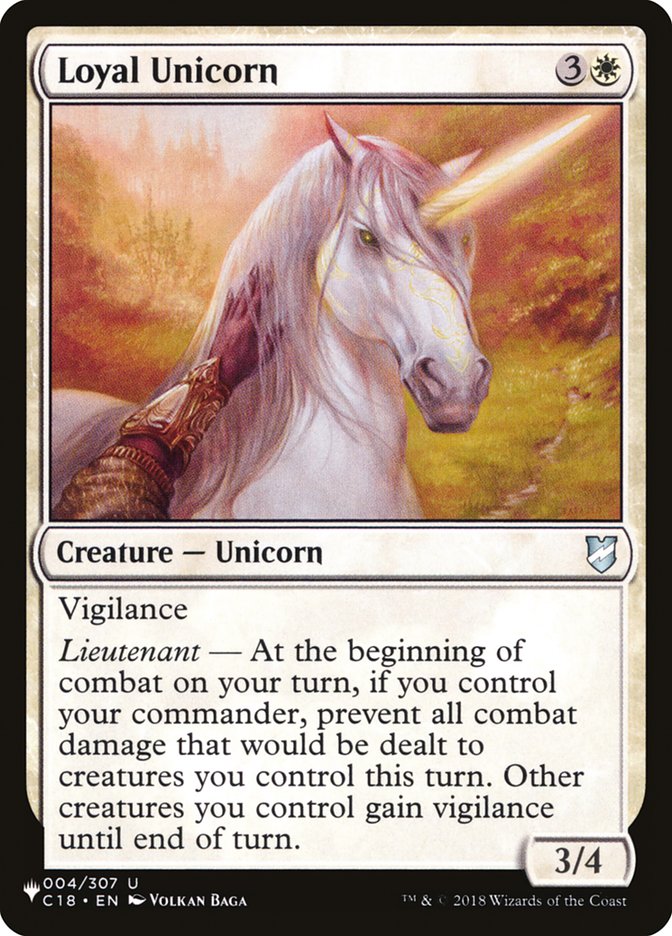 Loyal Unicorn (The List #C18-4)