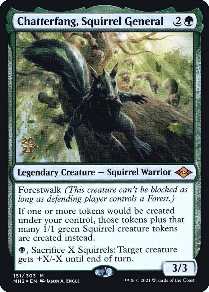 Chatterfang, Squirrel General (Modern Horizons 2 Promos #151s)