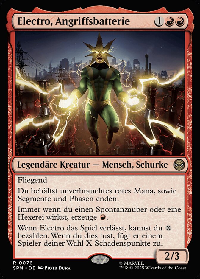 Electro, Angriffsbatterie