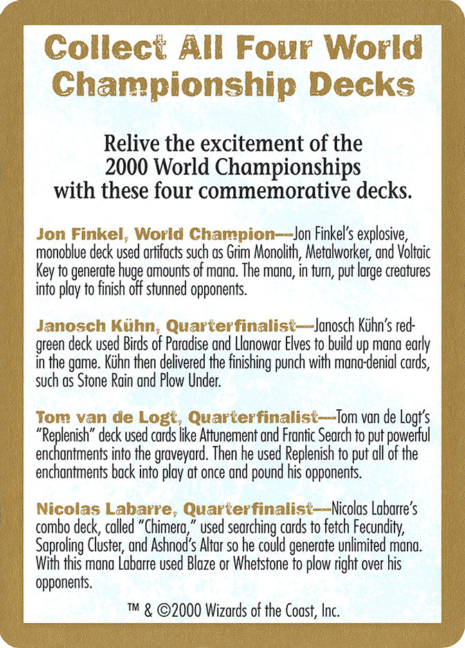 2000 World Championships Ad