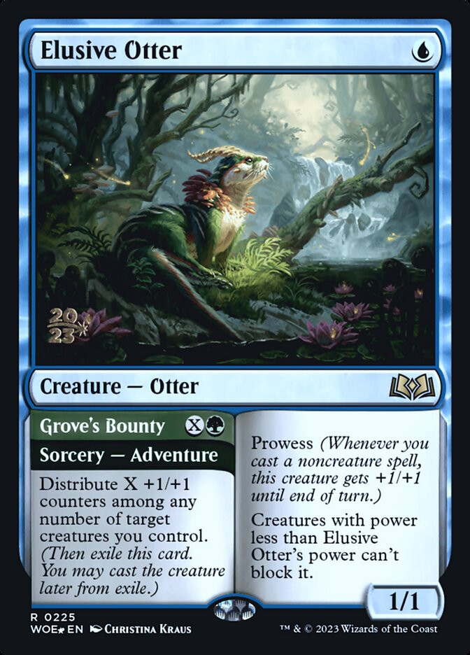 Elusive Otter // Grove's Bounty (Wilds of Eldraine Promos #225s)