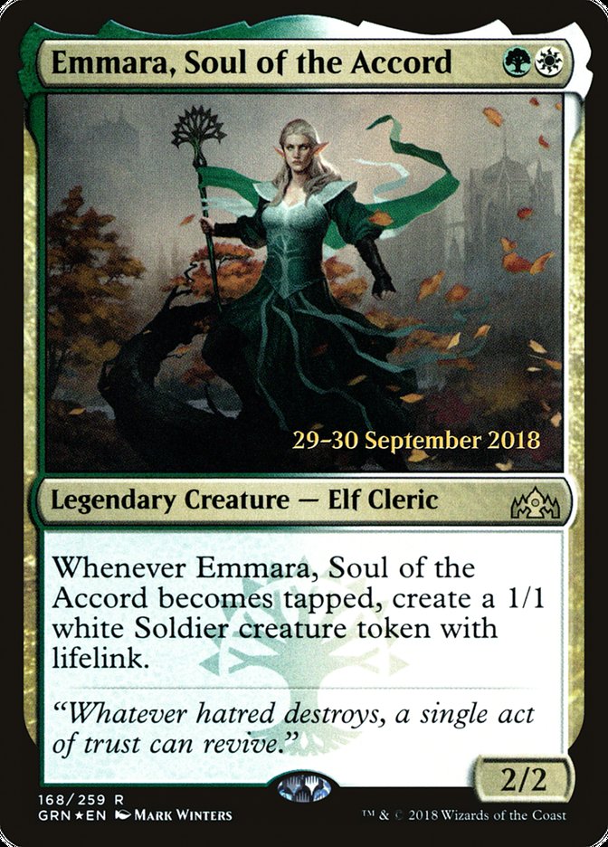 Emmara, Soul of the Accord (Guilds of Ravnica Promos #168s)
