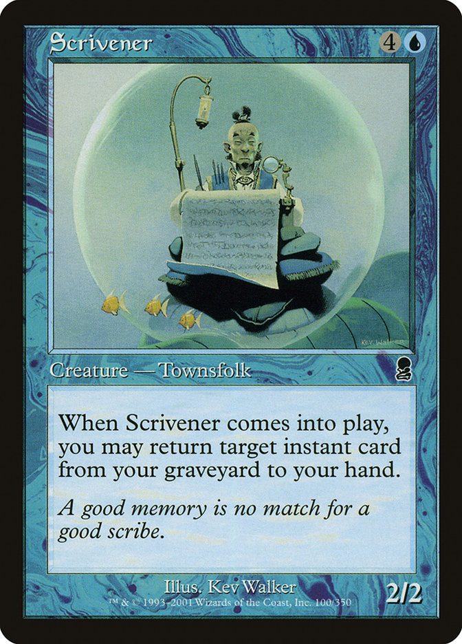 Magic the Gathering Odyssey White. The Scrivener.