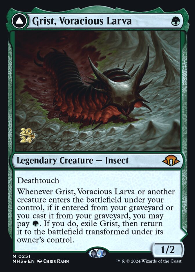 Grist, Voracious Larva // Grist, the Plague Swarm (Modern Horizons 3 Promos #251s)