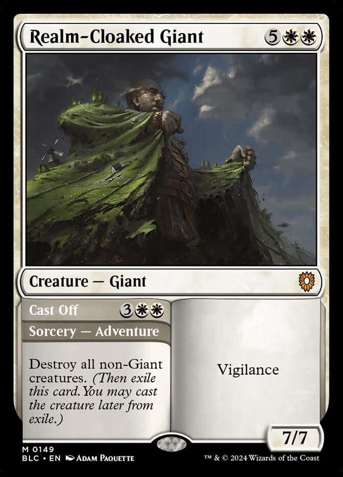 Realm-Cloaked Giant // Cast Off (Bloomburrow Commander #149)