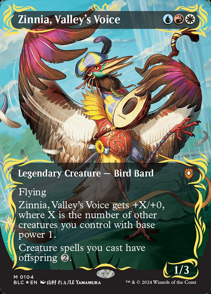 Zinnia, Valley's Voice (Bloomburrow Commander #104)