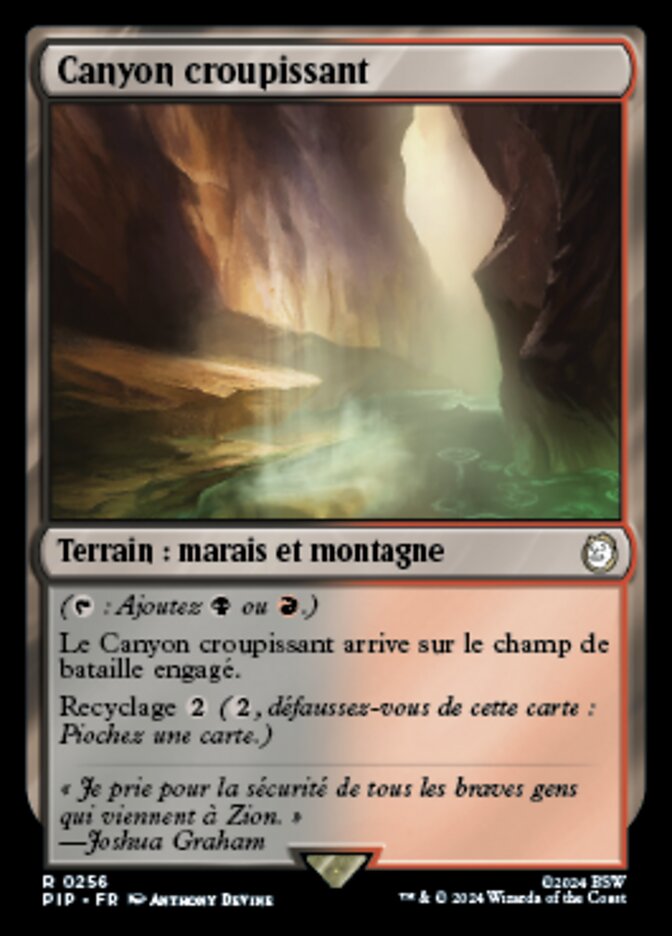 Canyon croupissant