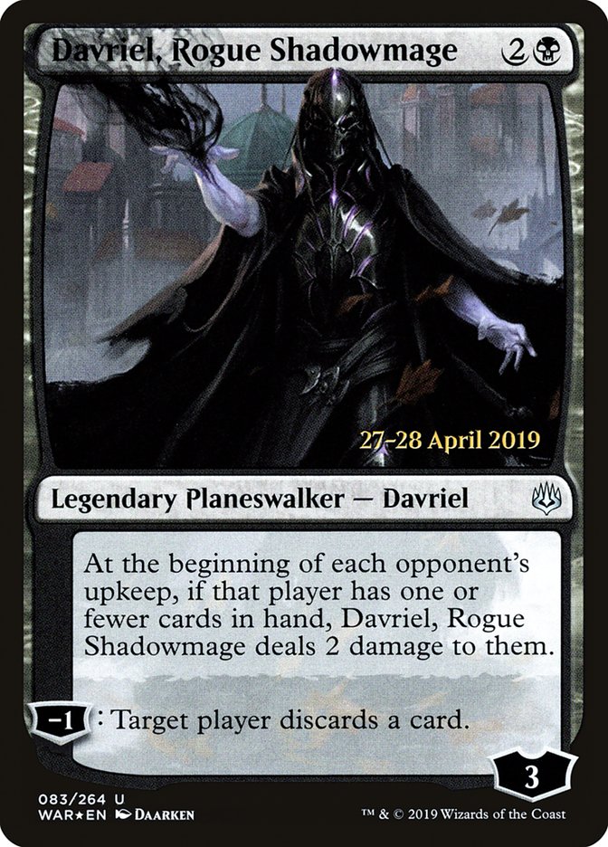 Davriel, Rogue Shadowmage (War of the Spark Promos #83s)