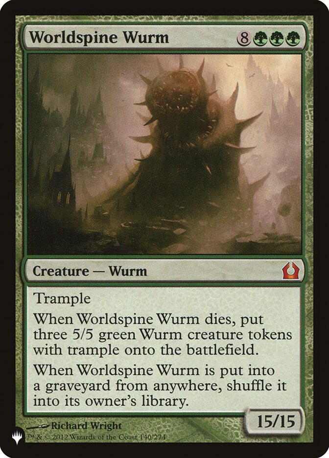 Worldspine Wurm – The List