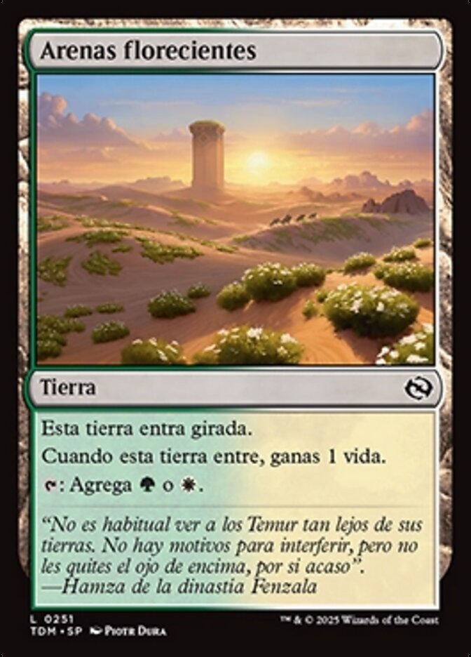 Arenas florecientes