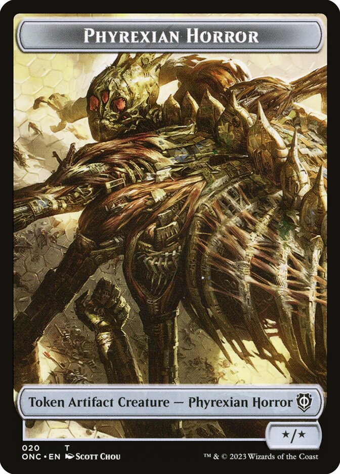 Phyrexian Horror (Phyrexia: All Will Be One Commander Tokens #20)