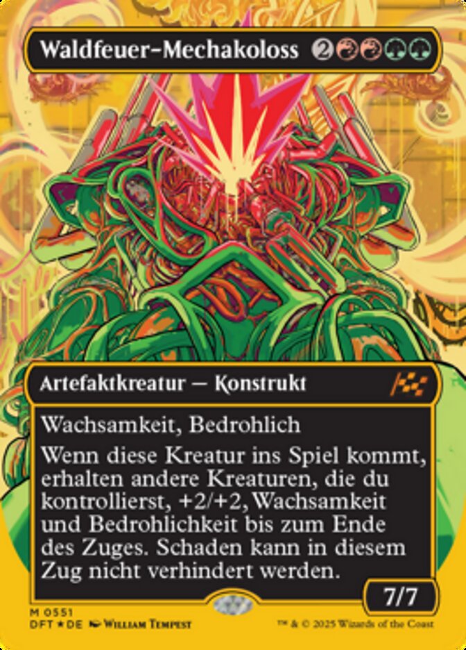 Waldfeuer-Mechakoloss