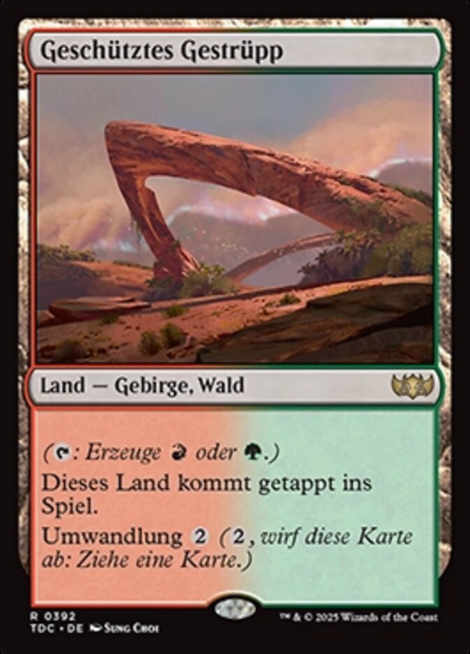 Geschütztes Gestrüpp