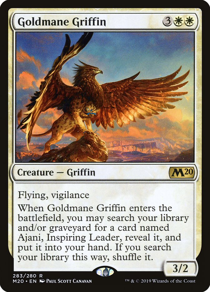 Goldmane Griffin · Core Set 2020 (M20) #283 · Scryfall Magic The 