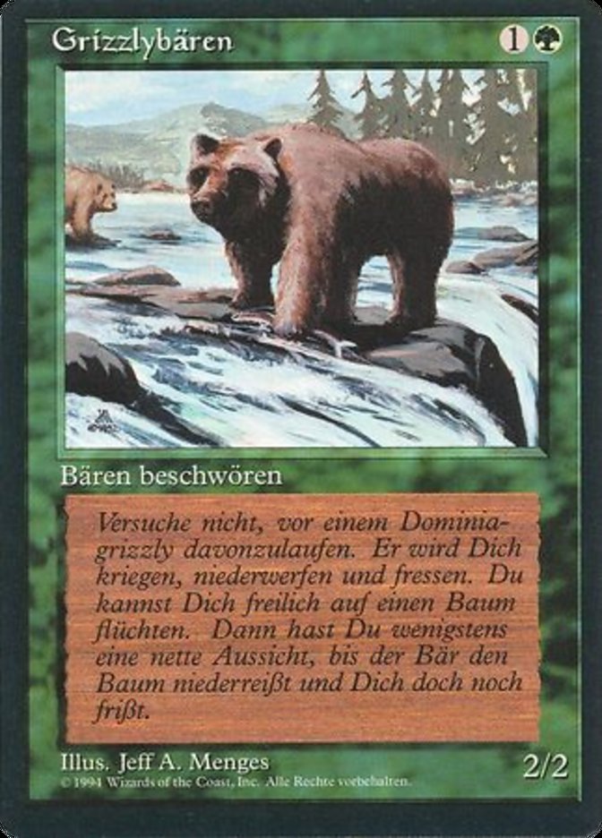 Grizzly Bears (Foreign Black Border #201)