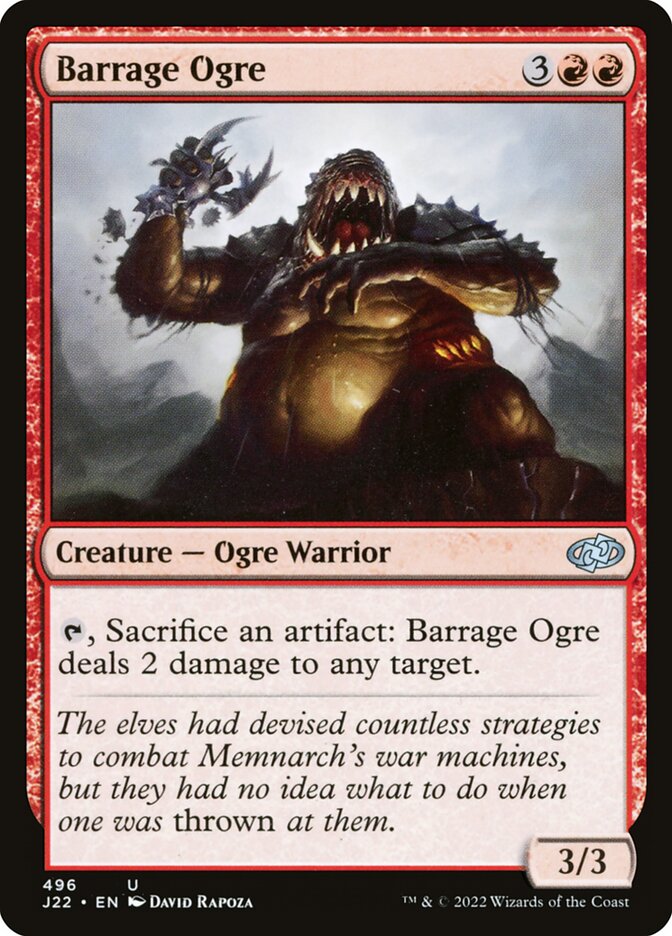 Barrage Ogre (Jumpstart 2022 #496)