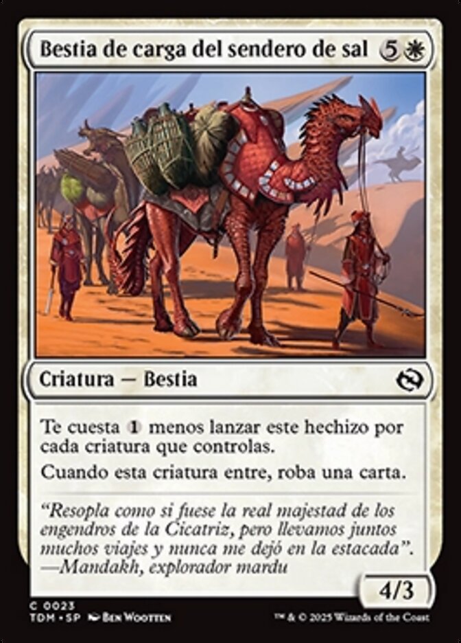 Bestia de carga del sendero de sal