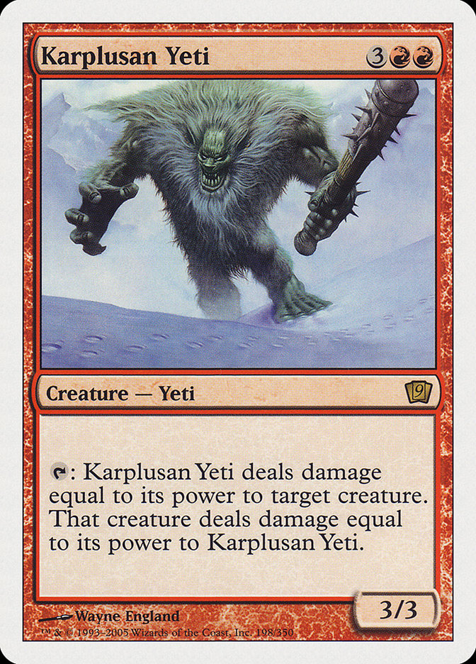 Karplusan Yeti · Ninth Edition (9ED) #198 · Scryfall Magic The Gathering  Search