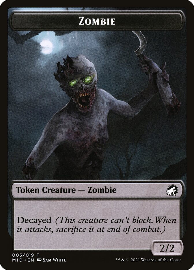 Zombie (Innistrad: Midnight Hunt Tokens #5)