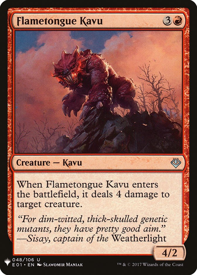 Flametongue Kavu (The List #E01-48)