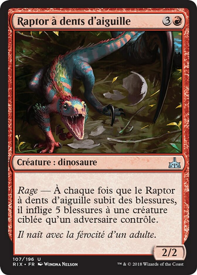 Needletooth Raptor (Rivals of Ixalan #107)