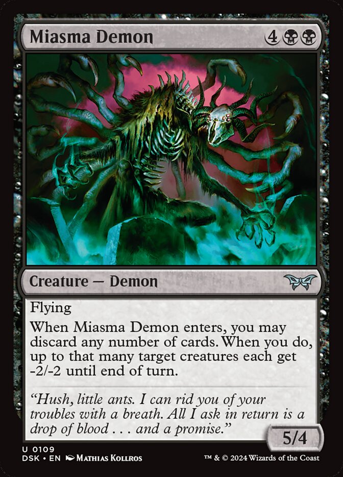 MTG Duskmourn – All Monoblack Cards Revealed