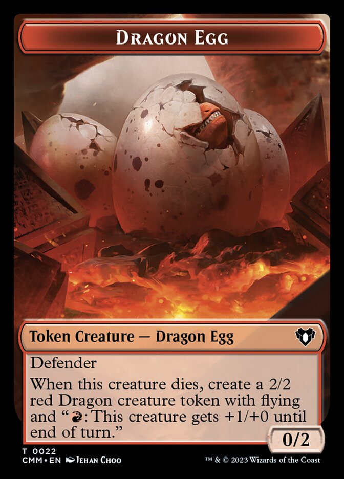 Dragon Egg (Commander Masters Tokens #22)