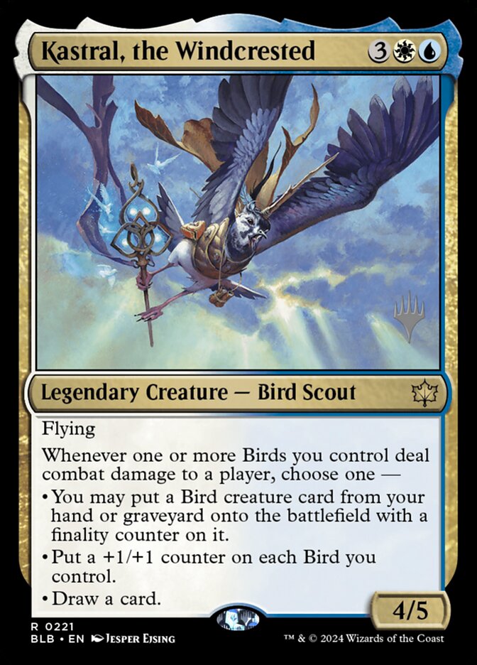 Kastral, the Windcrested (Bloomburrow Promos #221p)