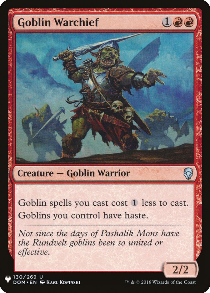 Goblin Warchief (The List #DOM-130)