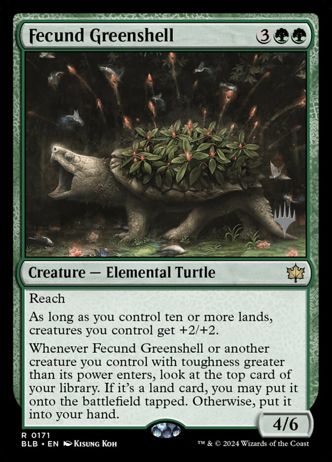 Fecund Greenshell (Bloomburrow Promos #171p)