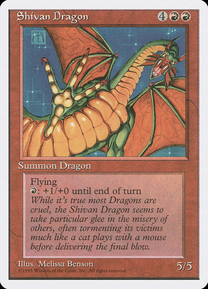 Shivan Dragon (Fourth Edition #220)