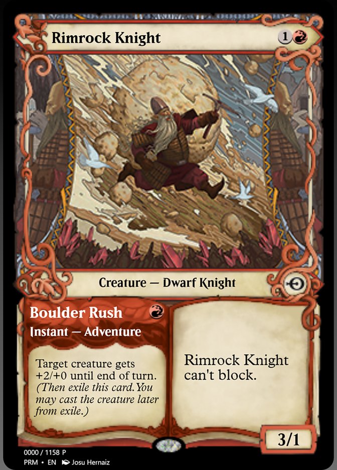 Rimrock Knight // Boulder Rush (Magic Online Promos #78750)