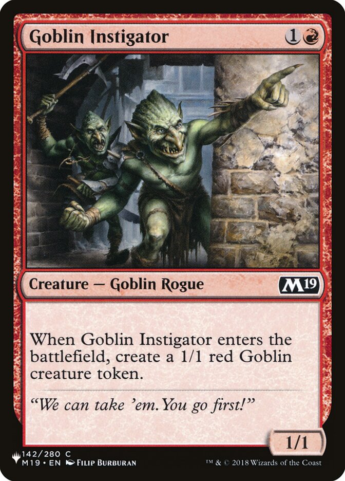 Goblin Instigator (The List #M19-142)